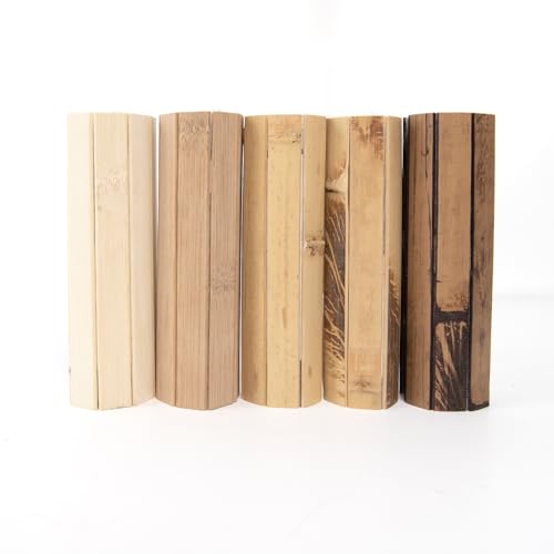 Art3d Natürliches Bambus-Wandpaneel Innenwanddekoration erneuerbare Stangenwicklung Wand Decke Möbel Schrank Büro (Probe)