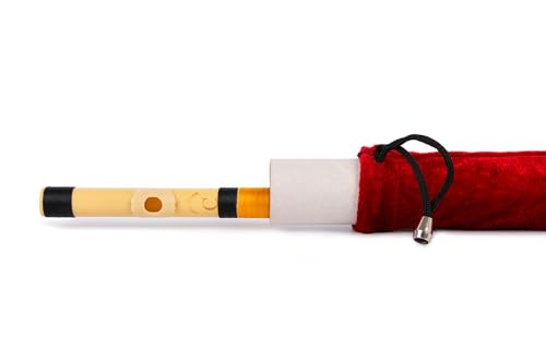 Image of Radhe Flutes | C Natural Right Handed Higher Bansuri | Black & Orange| Tuned With Tanpura A=440Hz | PVC Flute + Velvet Cover + Hindi & English Flute Lessons