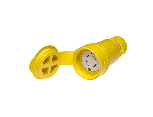 WOODHEAD 29W75 Cord Grip Body Size F4, with Locking Blade, 3ø 250V, WATERTITE Extreme Connector, 3 Pole/4 Wire, NEMA L15-30