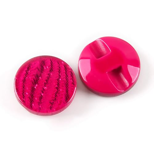 10 Pcs Round Resin Buttons Striped Buttons for Overcoat Sewing Accessories (Rose, 21mm)