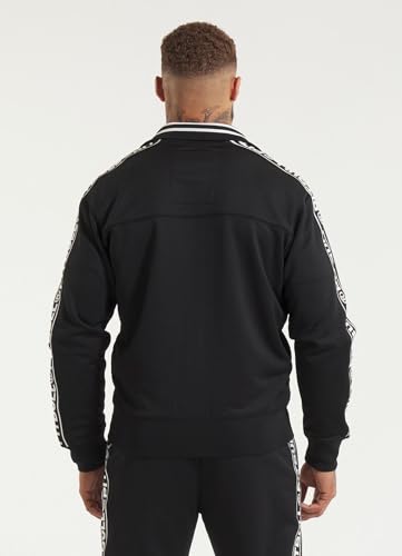 PITBULL - Herren Pullover, Sweatshirt Männer Oldschool Tape Logo, Pullover Normaler Sportlicher Schnitt, Komfortabel Sweatshirts für Herren, Polyestergewebe Blouson - L, Schwarz