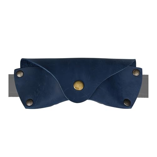 Image of Leather Glasses Case for Men - Vintage Rustic Belt Eyeglass Holder