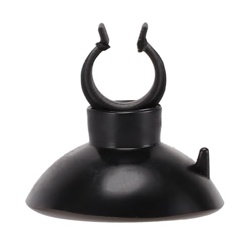 CAPASTEC Aquarium Suction Cup, Aquarium Sucker Clip, Suction Cups Airline Tubing Holder, Fish Tank Accessories for Aquarium Fish Tank, Black, 0.39