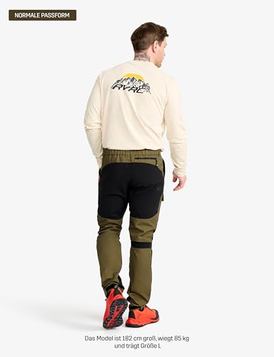 RevolutionRace Herren Nordwand Pants, Hose zum Wandern und für viele Outdoor-Aktivitäten, Dark Olive, XL