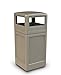 Commercial Zone-73290499 PolyTec 42 Gallon Square Waste Container with Dome Lid Color: Blue