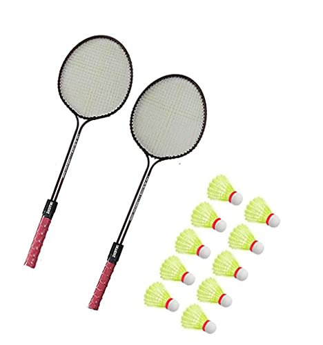 RAKSO Badminton Set Two pc Badminton 10 pc Plastic Shuttle-image-22