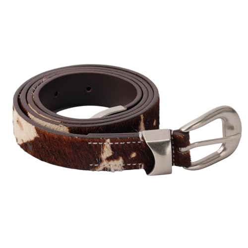 Women's 2.5cm Skinny Animal Print Leather Belt - Cow Print Strap For Jeans/Pants/Dresses4