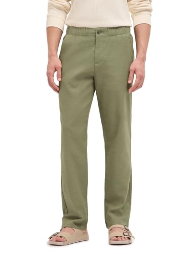 Image of Men's Grey Cotton Straight Fit Casual Trouser