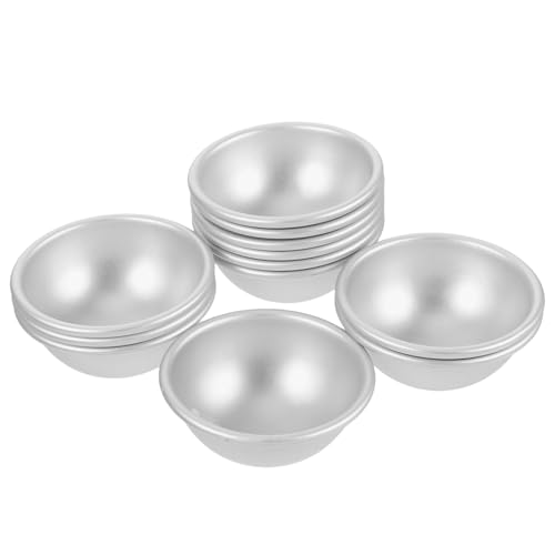 Alipis 12 pezzi Stampi Semisfera in Alluminio per Bagno e Dolci Riutilizzabili per Bombe da Bagno Te e Dessert Facili da Pulire e Sganciare