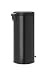 Brabantia Newicon Cubo de Basura con Pedal, Acero Inoxidable, Negro Mate, 30...