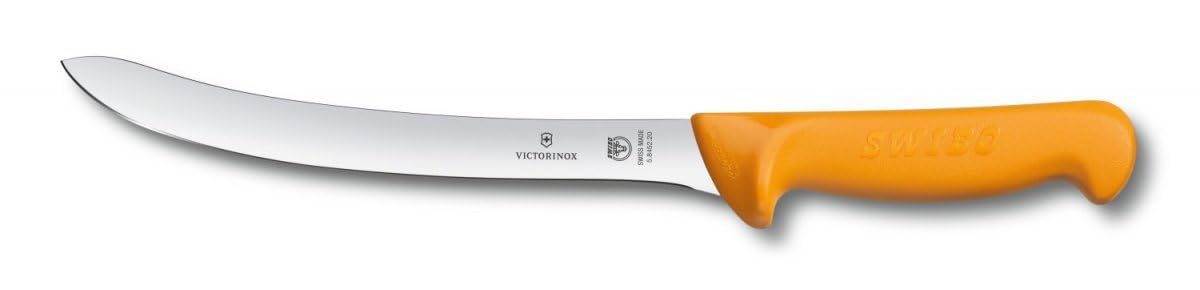 Victorinox Swibo Cuchillo de cocina/para pescado con hoja flexible de 20 cm, filo normal, de color amarillo