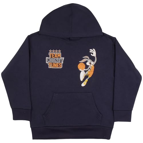 Warner Bros Looney Tunes Boys Pullover Hoodie Team Looney Tunes Graphic Print Hooded Sweatshirt for Kids & Teens