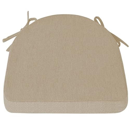 Cojines de espuma viscoelástica para sillas de comedor, almohadillas de asiento antideslizantes con correas fijas, ideales para comedor, oficina y estudio, 40 x 38 x 3 cm