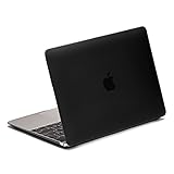 12インチMacBook用 専用シェルカバー LENTION ハードケース 丈夫なゴム足 柔軟性高い(マット・半透明・ブラック)