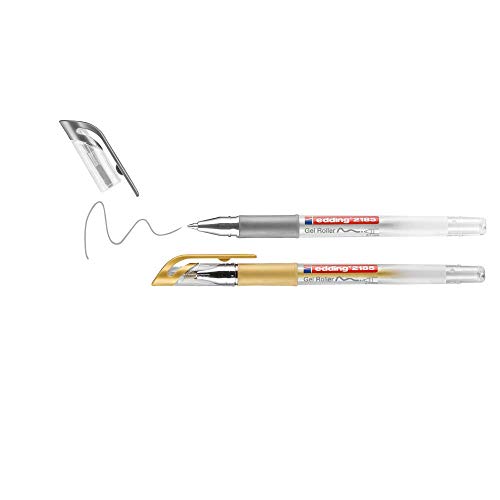 Set de 2 bolígrafos gel metálicos edding 2185 0.7 mm