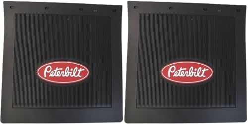 Peterbilt Heavy Duty Ribbed Mud Flaps 24 x 24 inches Black Set of 2