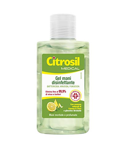 Citrosil - Gel de alcohol desinfectante para manos, desinfectante con sabor a limón y tomillo, para manos suaves y perfumadas con propiedades antibacterianas, bote de 100 ml