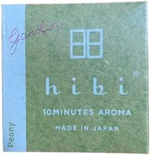Hibi 10分間アロマ インセンス, ピオニーの香り, マッチお香、日本製