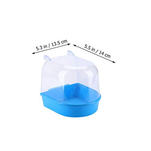 Image of GANAZONO Bird Bathtub Hanging Bath Box for Small Pet Birds Parakeets Lovebirds Cage Accessory Bird Bath Deep Bowl for Health and Cooling