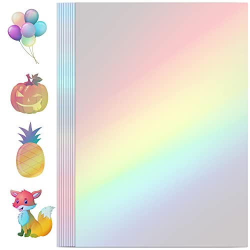 36 Sheets Holographic Laminate Sheets Clear Self Adhesive Sticker Paper