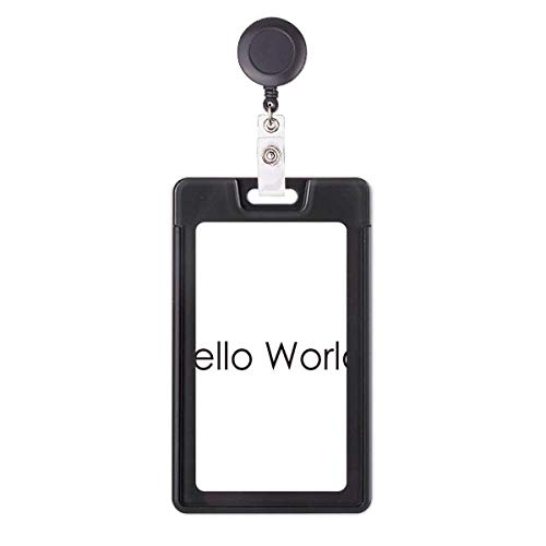 Étui rétractable pour badge avec interface programmeur Hello World porte-badge enrouleur tech