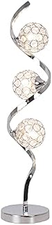 PAGAZZI Zana 65cm Table Lamp Spiral Polished Chrome PAG424