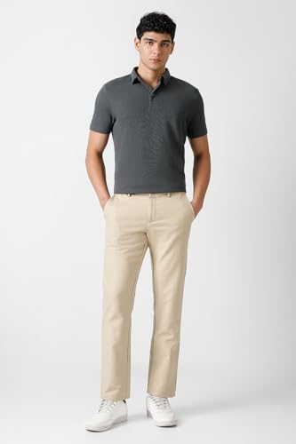 Image of Van Heusen Solid Polo T Shirt for Men | Premium Cotton | Waffle Knit Textured | Regular Fit | Elegant Style | Casual Wear