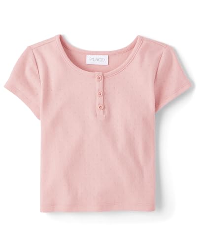 Image of The Children's Place Girls' Basic Short Sleeve Knit Shirts