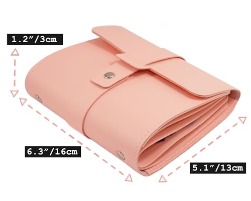 Image of Chillpaper Enamel Pin Display Book Collection Trading Book Portable Brooch Pins Holder Storage Organizer Case (2Pack Pink)