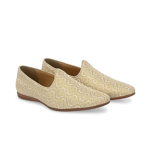 San Frissco Men's Embroidered Mojaris Casual Slip-On Shoes | Soft...