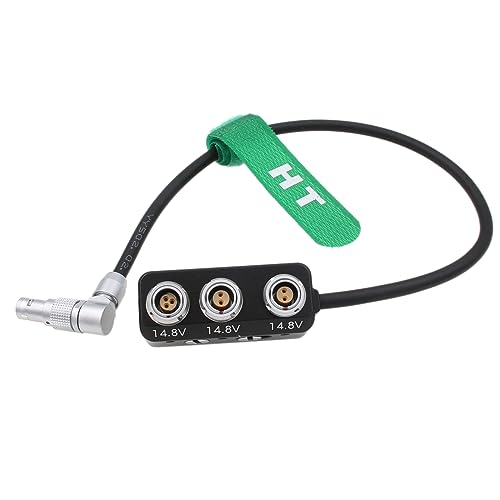 Divisor de potencia de cámara para rodajes con conector macho de 2 pines a RS triple