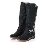 Rieker Comfort & Style Women's Fabrizia 52 Schwarz/Smoke 9.5 M US
