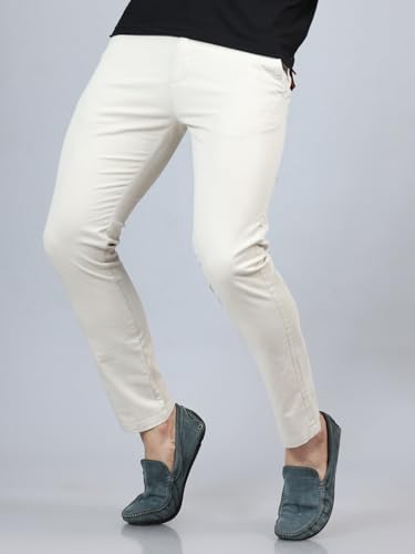 Image of Jack and Jini Men Casual Stretchable Cotton Pants | Chinos | Trousers (Regular Fit)