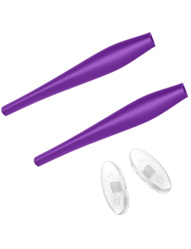 Kit plaquettes et embouts de rechange en caoutchouc premium violet pour Oakley Crosshair 2.0