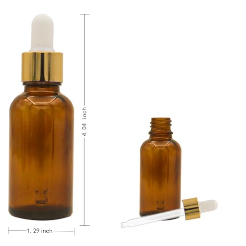 Set of 12, 1 oz Amber Dropper Bottles for Essential Oils, Perfumes with 2 Funnels & 12 Labels -30ml Amber Glass with Eye Droppers - Tincture Bottles, Leak Proof Travel for Liquids2