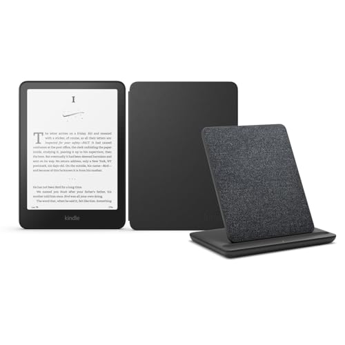 Kindle Paperwhite Signature Edition (versión 2024) de 32 GB sin anuncios, una funda basada en Amazon Plant y una base de carga inalámbrica Made for Amazon