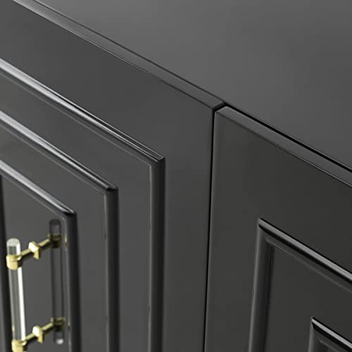 Tov Furniture Famke 31.5" H Transitional Mdf Wood Buffet In Black Lacquer #TOP4