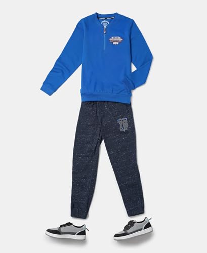 Image of Jockey AB10 Boys Super Combed Cotton Rich Graphic Printed Joggers with Elasticated Hem