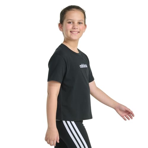adidas Girls' Short Sleeve Embroidered Tee2
