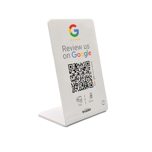 Affichage avec code QR et NFC pour comptoir de restaurant