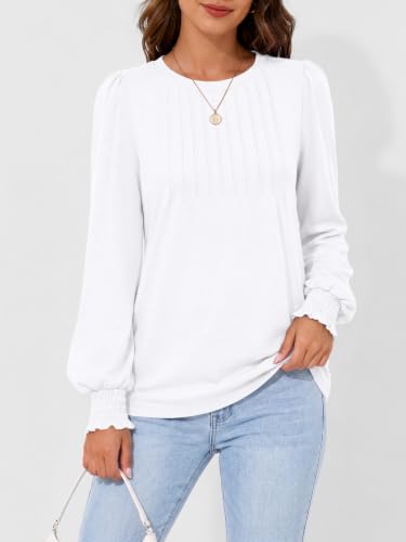 Image of AUTOMET Womens Long Sleeve Shirts Fall Blouses Tops Business Casual Outfits