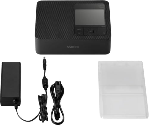 Image of Canon Selphy CP1500 Photo Printer Bundle (Black) with KP-108 Paper (108 Sheets) 3 Color Ink Cartridges & Tudak Cleaning Cloth - Wireless Compact Dye-Sub Printer Kit