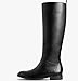 Black Riding Boots Women Knee High Flat Round Toe Low Heel Comfortable Side Zipper Long Tall Fall Fashion Boots for Women, Size 9
