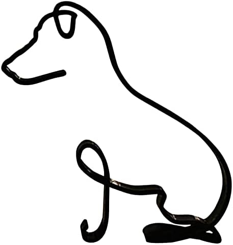YRHSPORT Dog Minimalist Art Sculpture, Personalized Metal Abstract Metal Line Crafts Creative Statue for Living Room, Home Office, Desk, Wall Decoration（Jack Russell