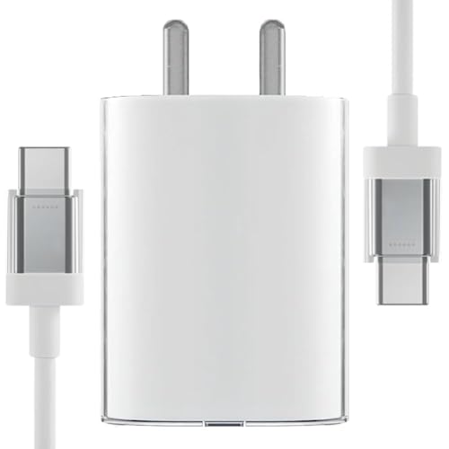 Image of Original 45W Rapid Charging Charger C Port Adaptor USB Type C to C Transparent Cable for Nothing CMF Phone 1 -(Adaptor & Cable)