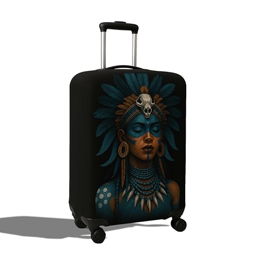 Image of WanderWraps Spendex Polyester Protective Luggage Cover | Hard Luggage Trolley Bag Cover | Washable | Dust Proof | Stretchable | M - 24 inch | Nefraya