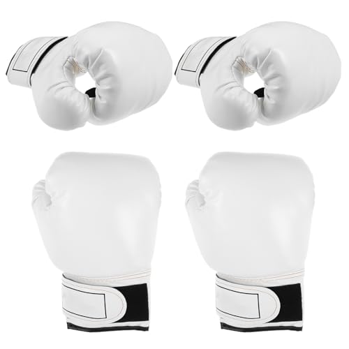 Moufles de boxe enfants Vaguelly blancs en mousse - Lot de 2 paires