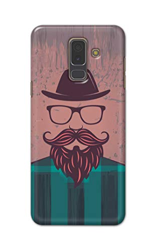 Image of PRINTFIDAA Man Icon with Beard Shirt Hipster Printed Designer Hard Case for Samsung Galaxy A6 Plus (2018) (6.0 inch) / Samsung J8 (2018), J810F / DS Back Cover -(e) RPM1001