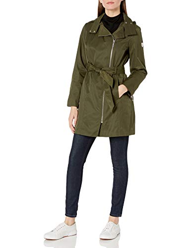 Vince Camuto Women's Double-Breasted Softshell Jacket, Basil, L