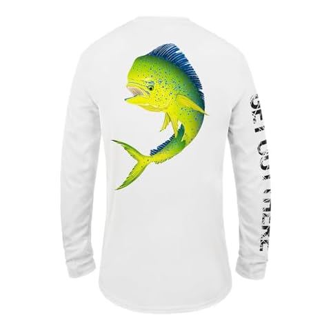 GOT Sports UPF 50+ Fishing T Shirts for Men Women Long Sleeve - UV Sun Protection, Lightweight (Mahi Medium) Cover